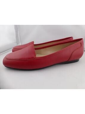 Bandolino Women's Red Leather Slip-On Loafers Flats US Size 8M - M3